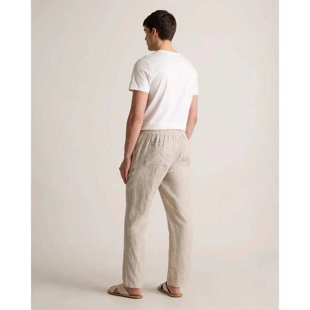 NWT Quince | Linen Drawstring Beach Pants Large Sand European Linen CMA01
